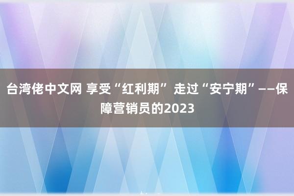 台湾佬中文网 享受“红利期” 走过“安宁期”——保障营销员的2023